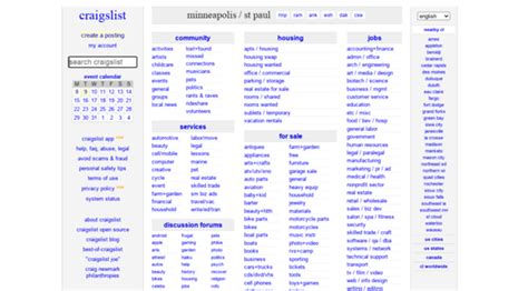 craigslist provides local classifieds and forums for jobs, housing, for sale, services, local community, and events. . Craigslist and mn